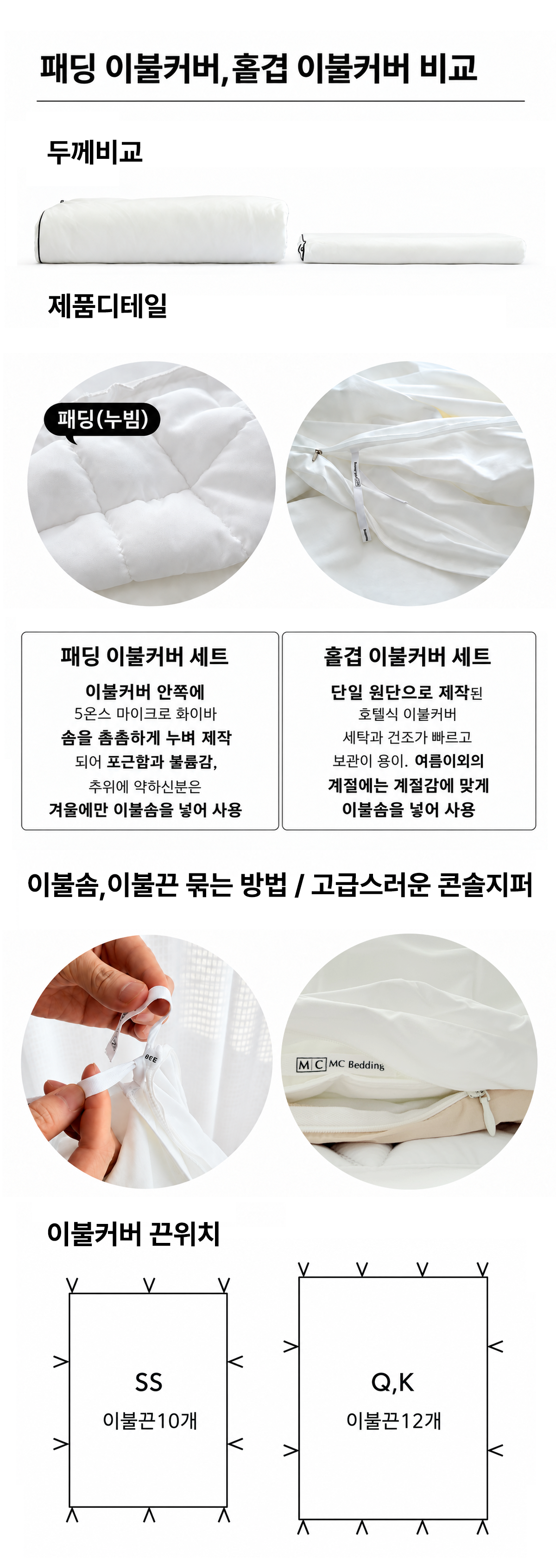 모달60수 알러지케어 호텔침구 이불세트 | 화이트