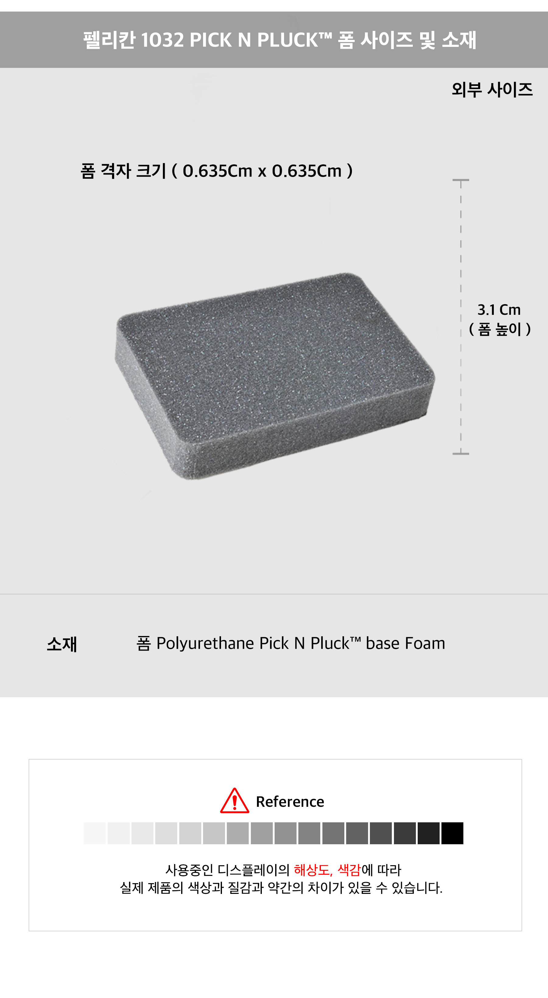 펠리칸 스펀지 큐브 폼세트 1030 Foam Set