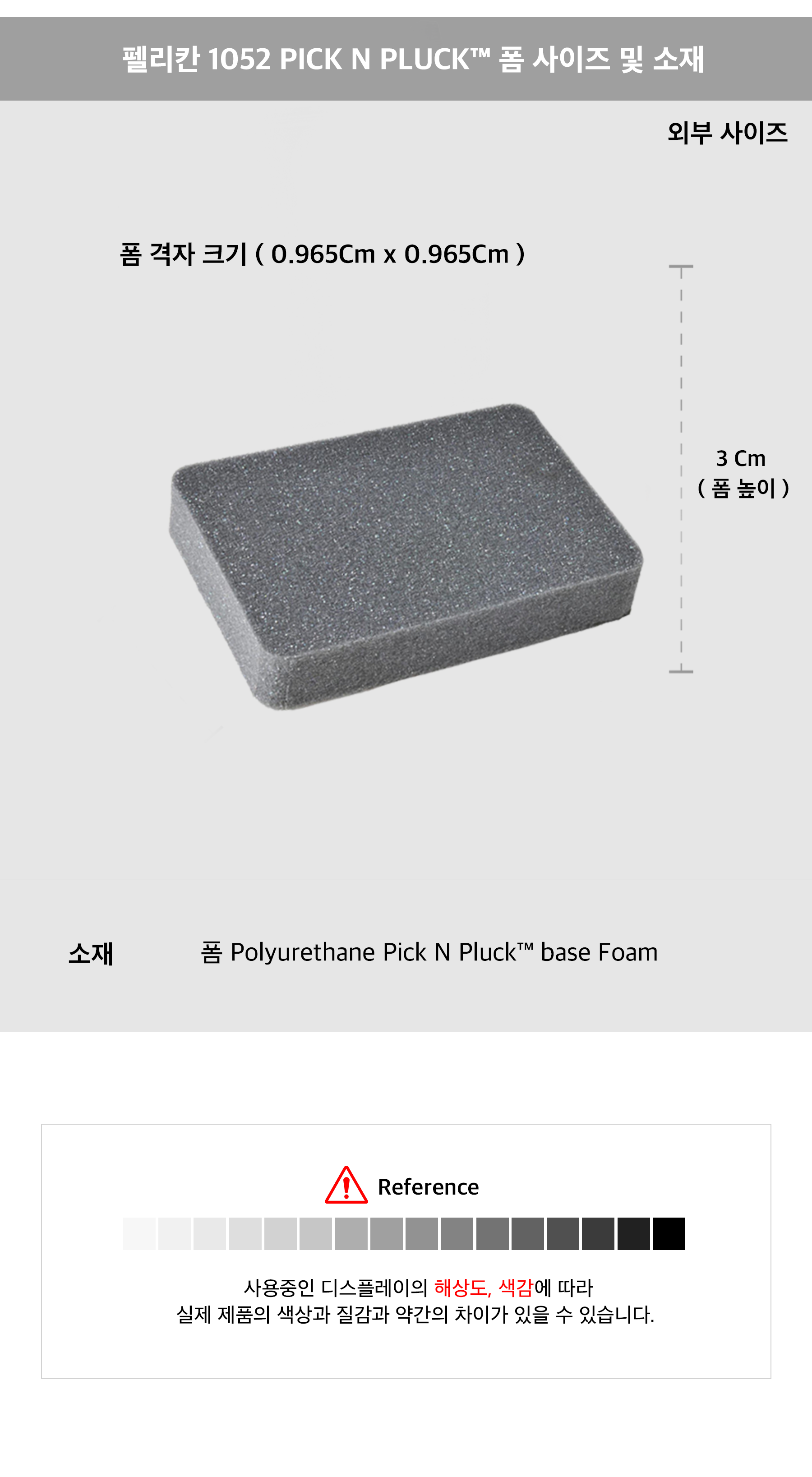 펠리칸 스펀지 큐브 폼세트 1050 Foam Set