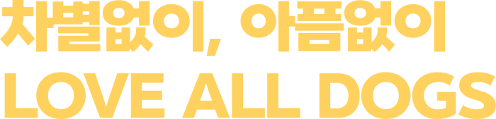 차별없이, 아픔없이 LOVE ALL DOGS