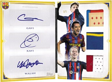 2024-25 TOPPS FC Barcelona 125 Years Anniversary Soccer Cards - Match Worn Mementos Autograph Relic Gavi / Xavi / Keira Walsh