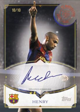 2024-25 TOPPS FC Barcelona 125 Years Anniversary Soccer Cards - Barca Bow Autograph Thierry Henry