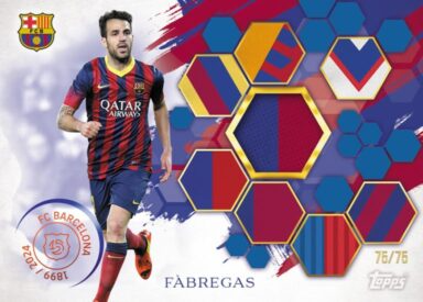 2024-25 TOPPS FC Barcelona 125 Years Anniversary Soccer Cards - Camp Nou Jersey Relic Cesc Fabregas