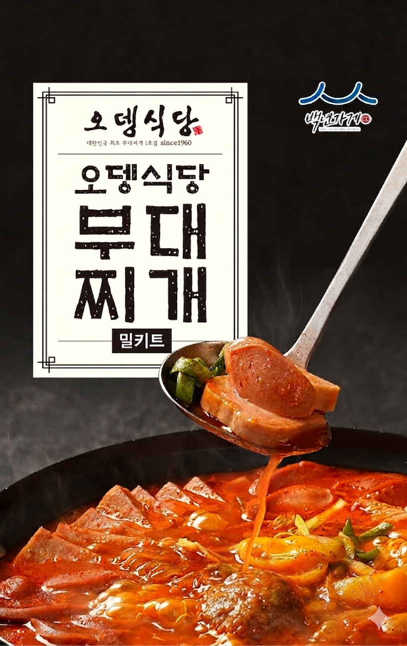 콤보세트 / 오뎅식당 부대찌개 밀키트 2인분 + 부대볶음 밀키트 2인분 + 라면사리
