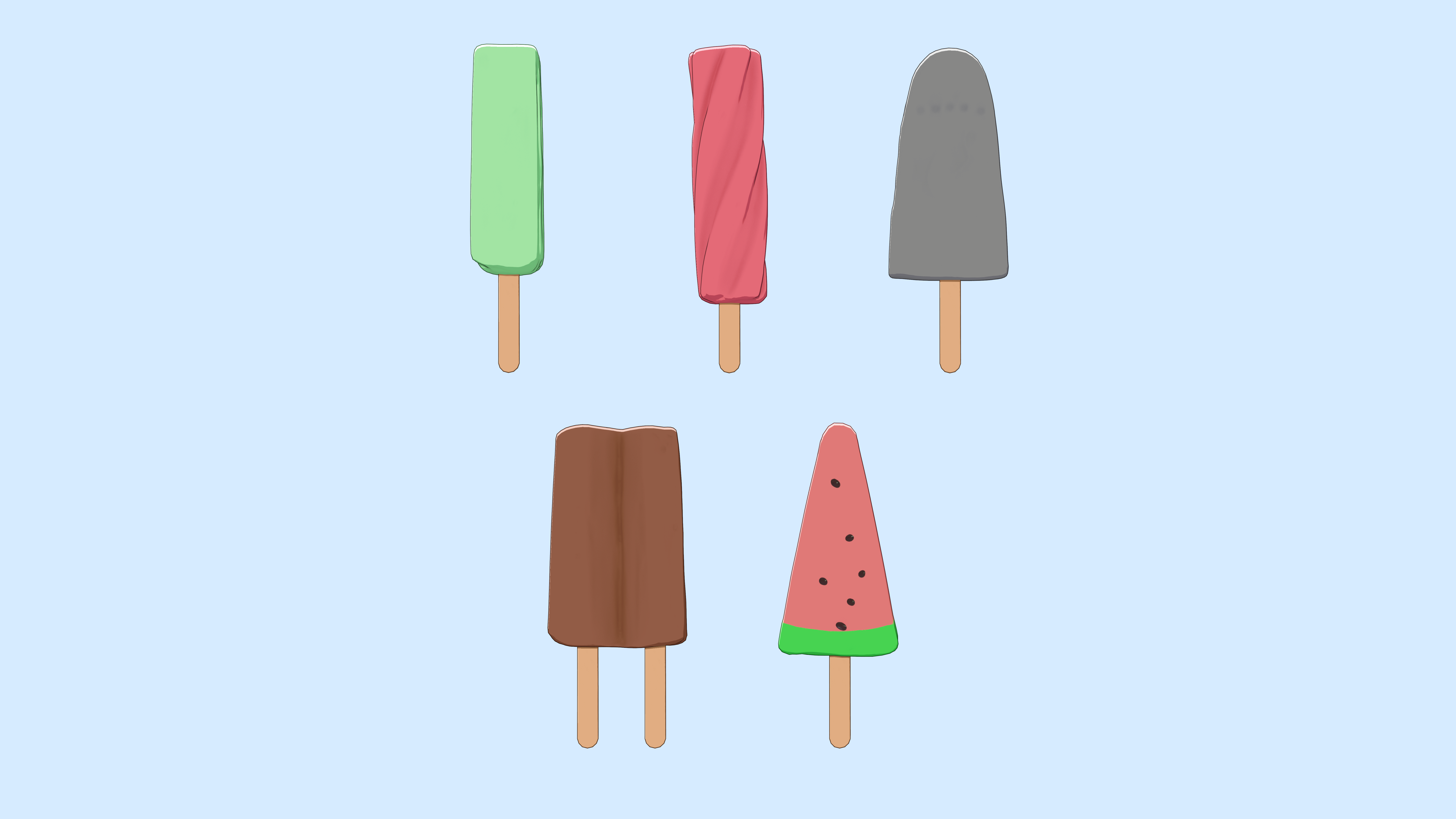 [3D프랍] 아이스크림 (5Type)