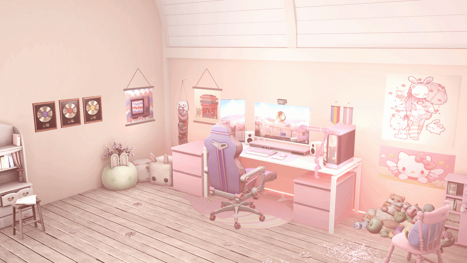 [3D배경] 벚꽃스튜디오: 낮/밤/Pro (HANI작가)