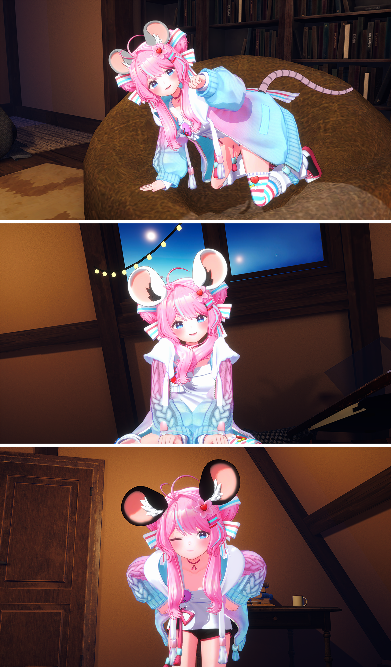 [3D프랍] 생쥐 귀+꼬리