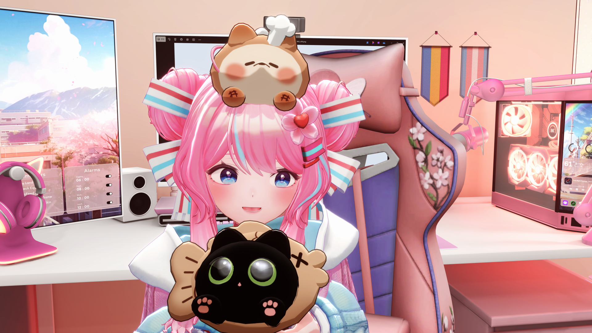 [3D프랍] 머리 위 다섯 동물친구들 (cvcr작가)