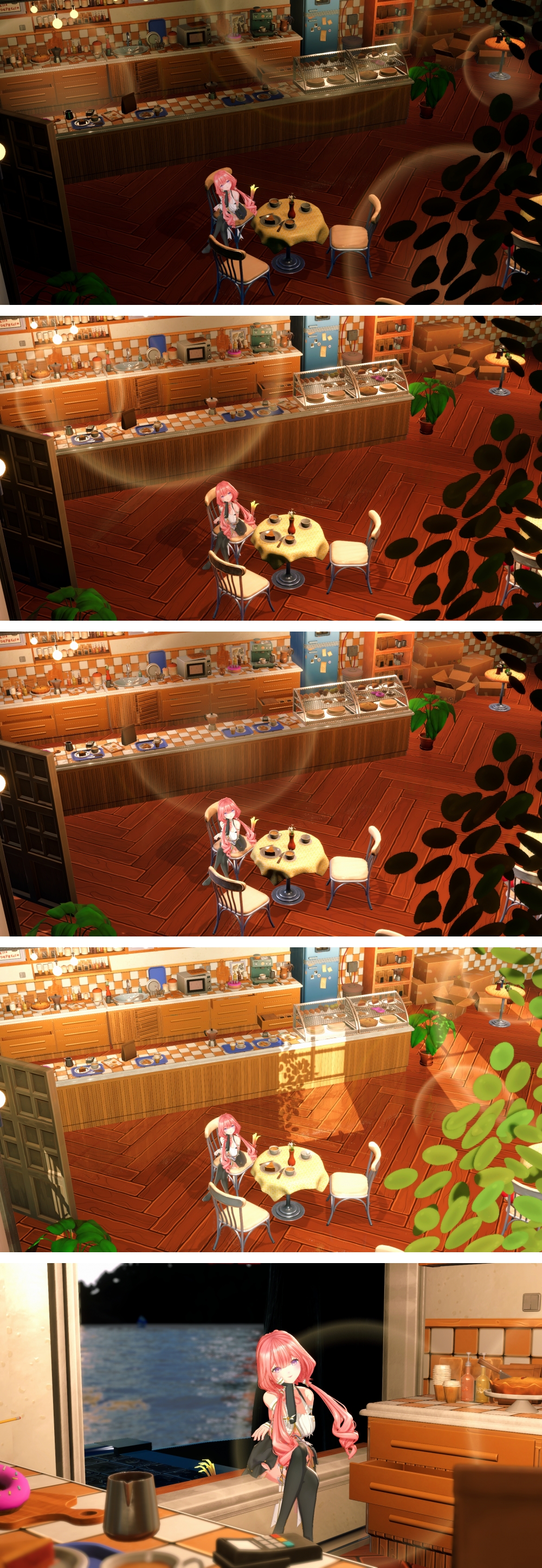 [3D배경] 카페브리즐리 (호야작가)