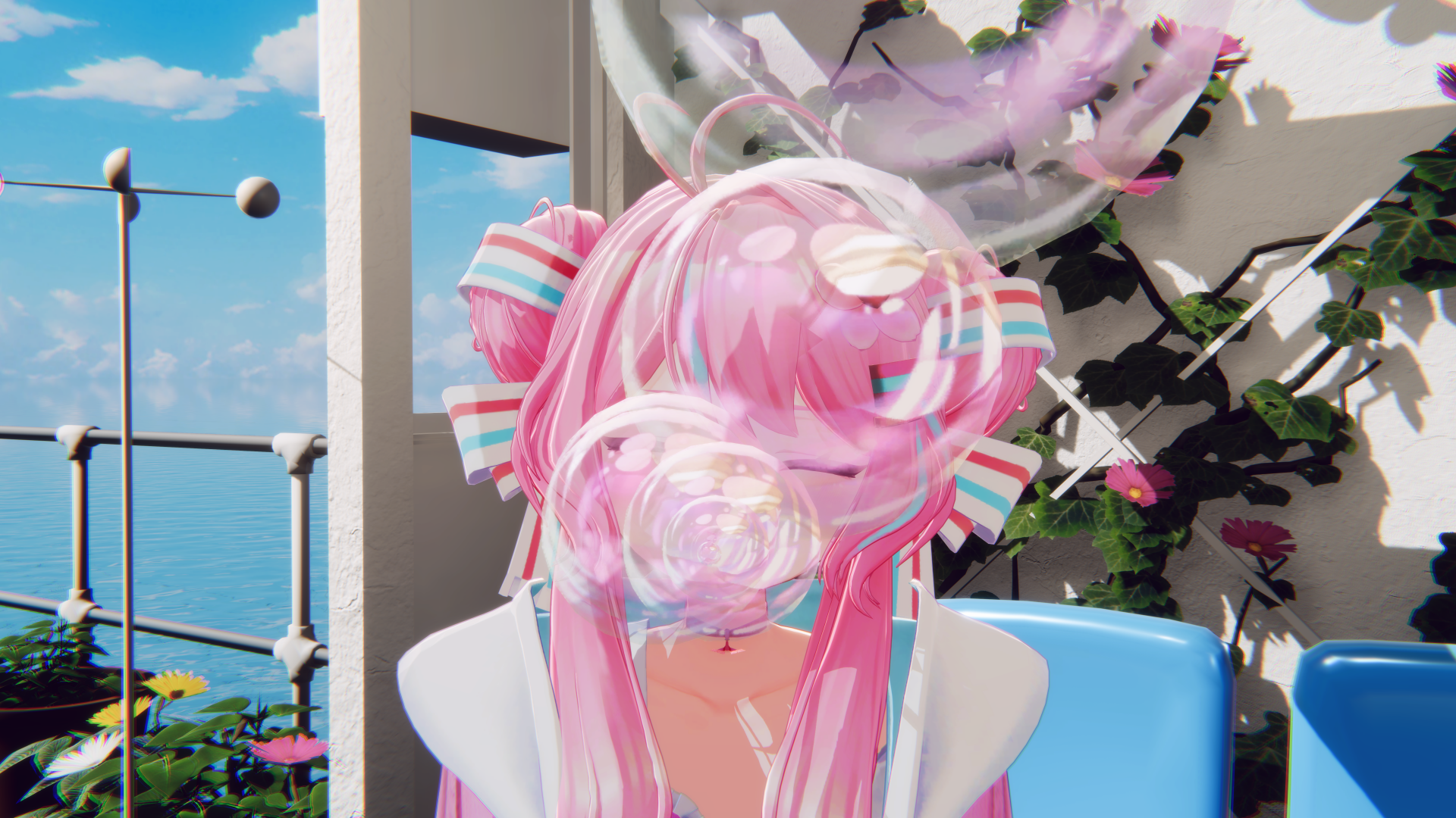 [3D프랍] 버블 빨대 (페이셜연동+기본프랍)