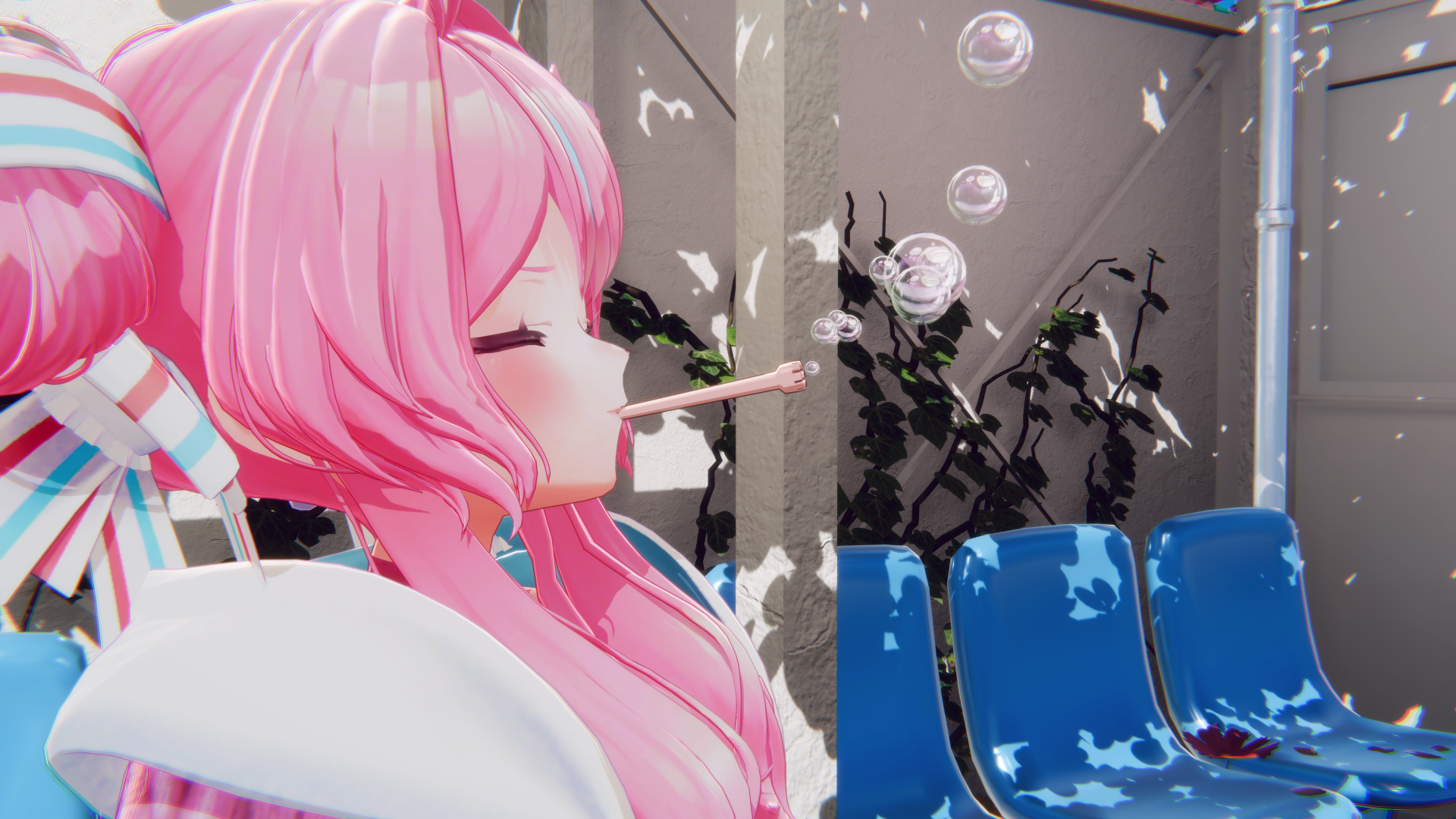 [3D프랍] 버블 빨대 (페이셜연동+기본프랍)