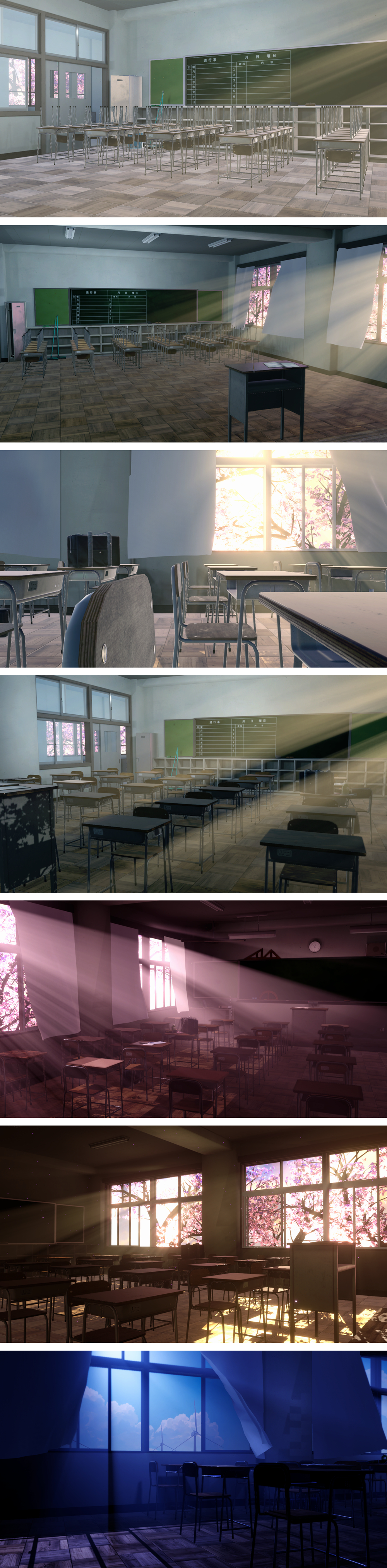 [3D배경] 학교 교실 (HANI작가)