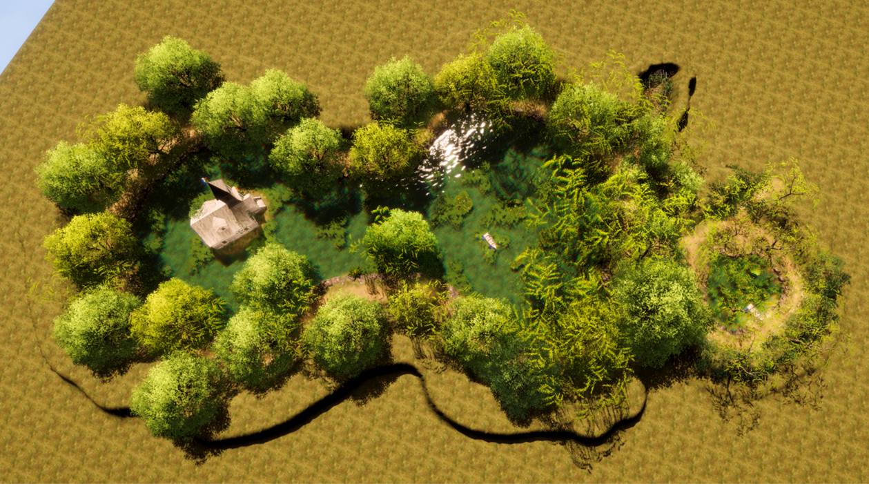 [3D배경]호수정원 (HANI작가)