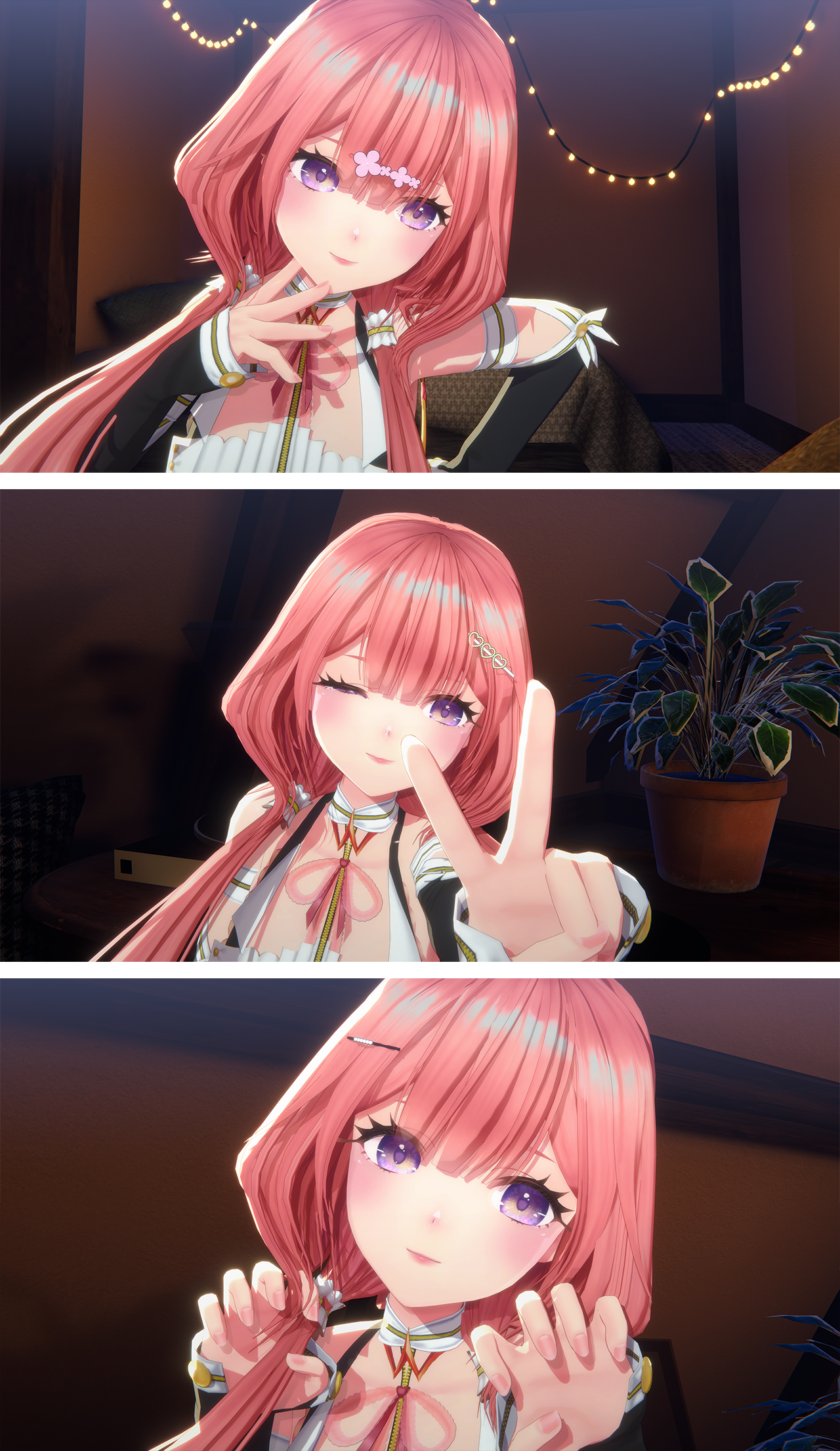 [3D프랍] 머리핀V2 (3Type, 색상변경)