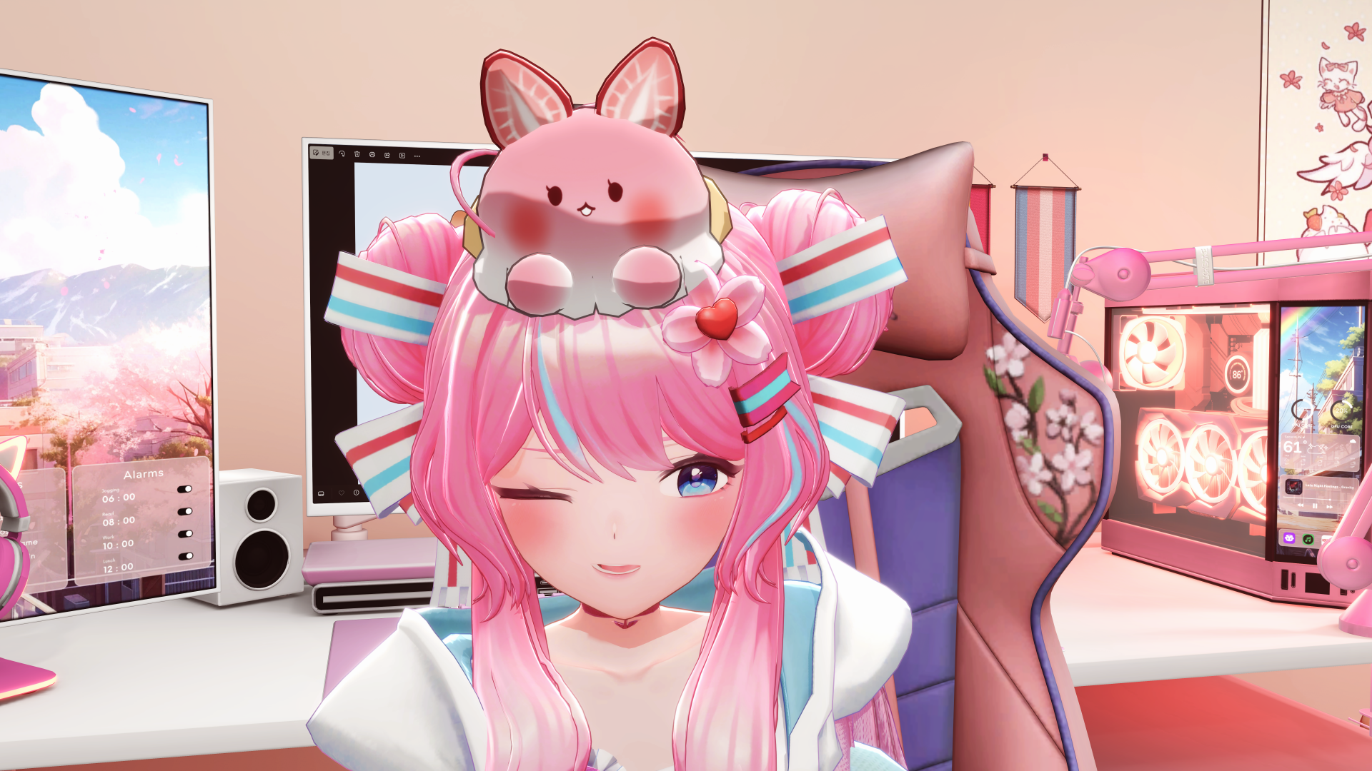 [3D프랍] 머리 위 다섯 동물친구들 (cvcr작가)