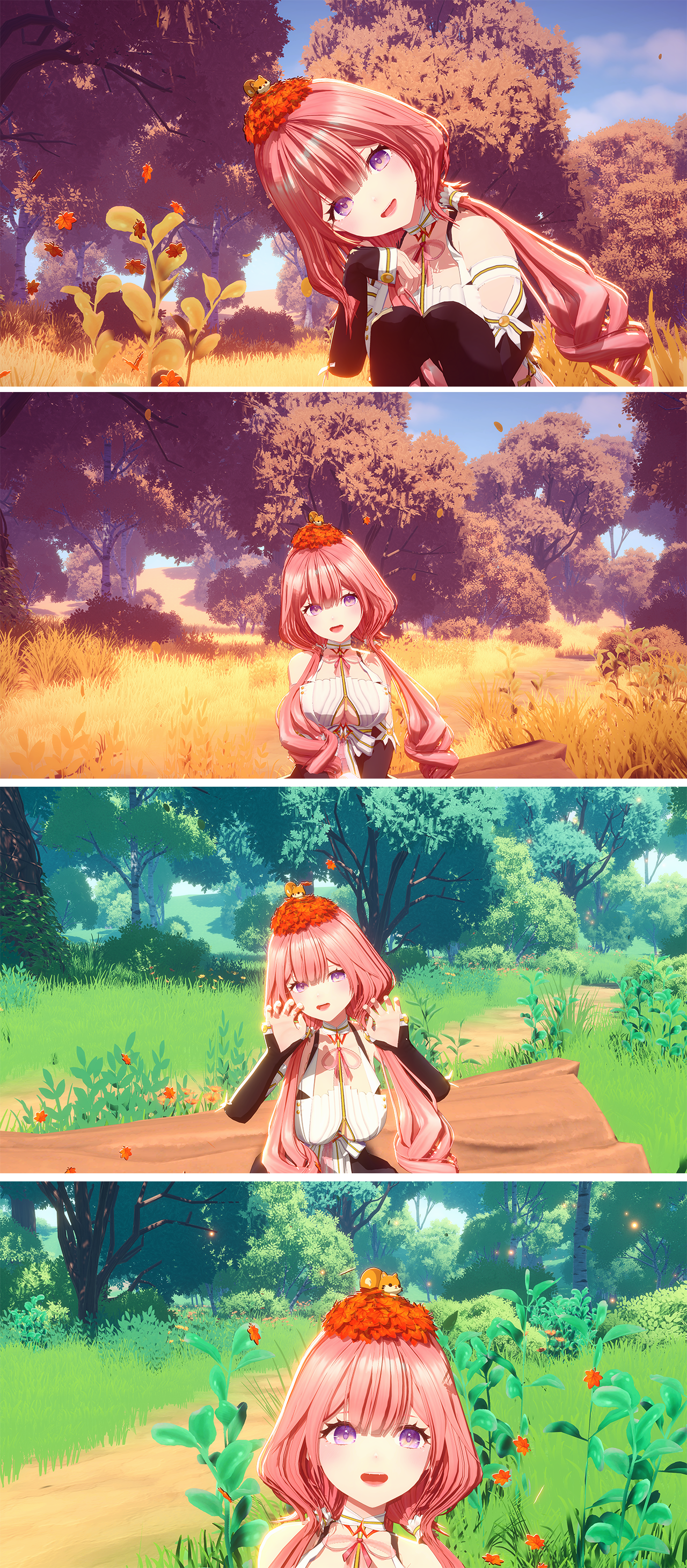 [3D프랍] 가을 낙엽에 숨은 다람쥐