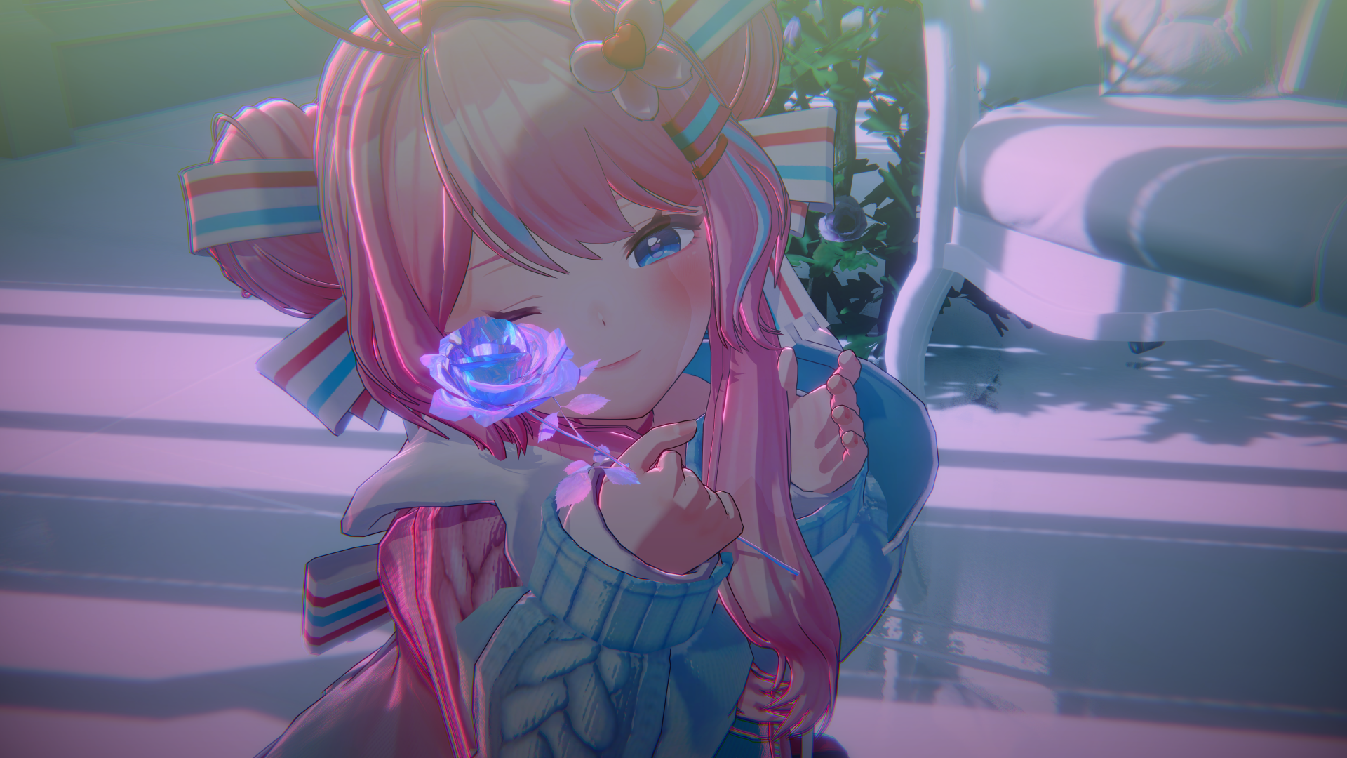 [3D프랍] 크리스탈 장미 (cvcr작가)