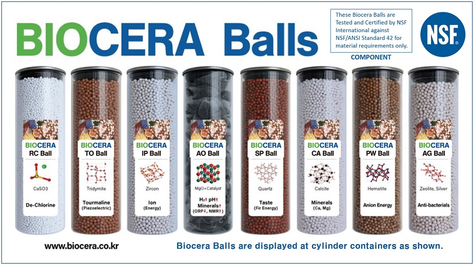 NSF 42 Safety Certified Biocera ceramic balls