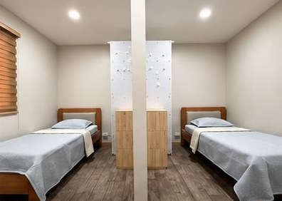 헬프어학원 2인실 기숙사 예시