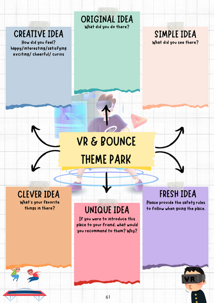 VR & Bounce Theme Park · 아이디어 기록 자료 예시