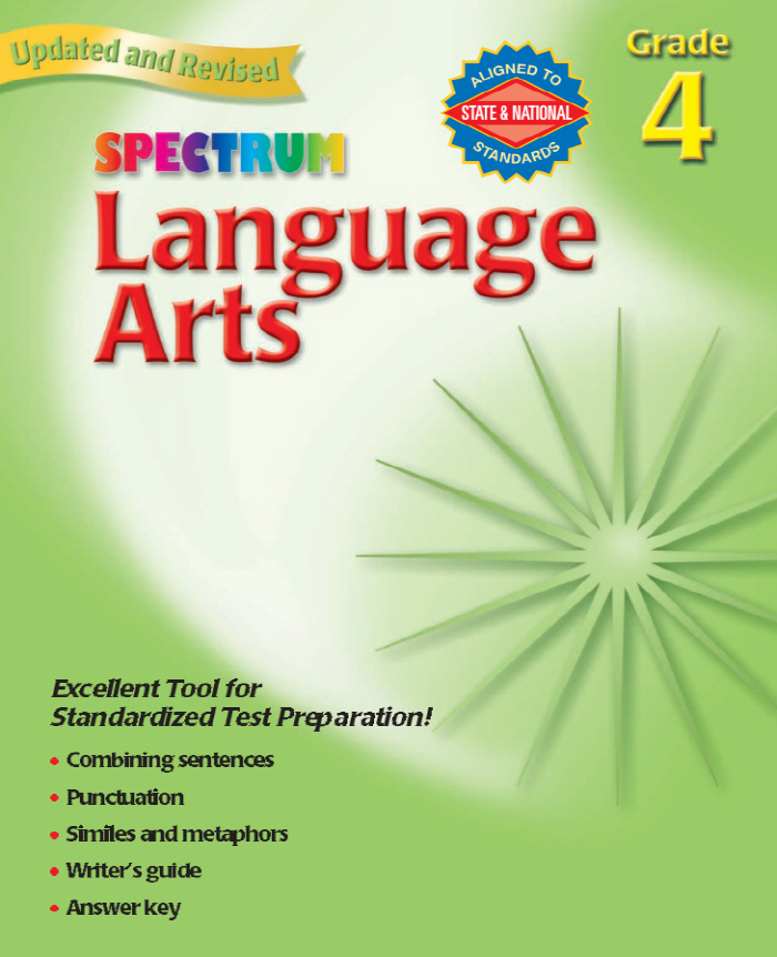 Spectrum Language Arts Grade 4 교재 표지