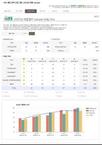 MY PAGE 일일 테스트·학습 추이 화면 예시