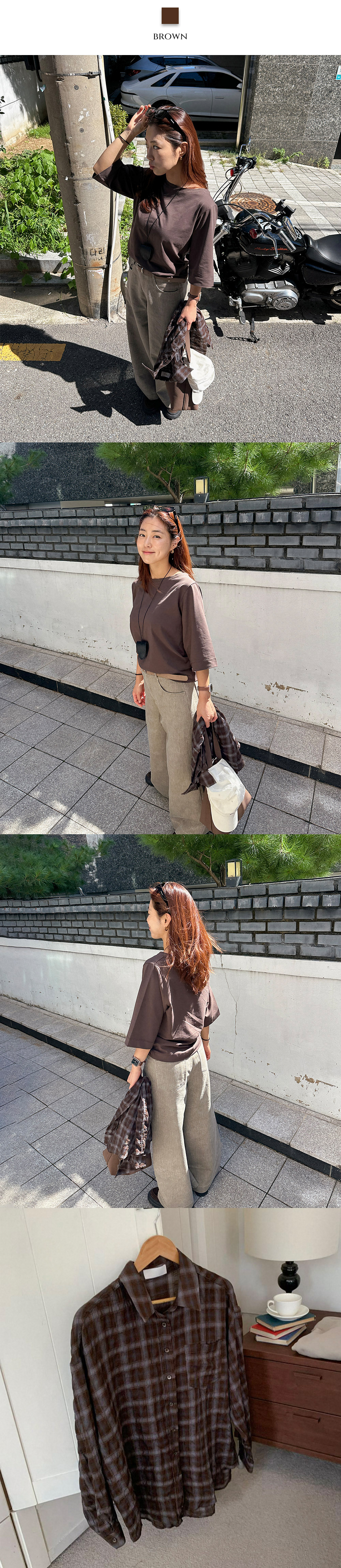 빈티지 쿠키 체크 셔츠(3color)
