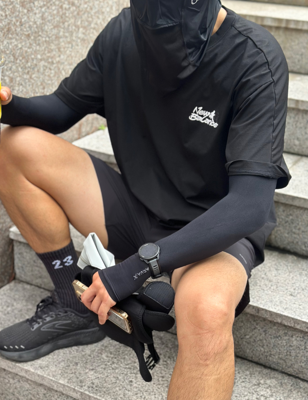 양손등커버 UV차단 아쿠아 쿨토시(남녀공용)