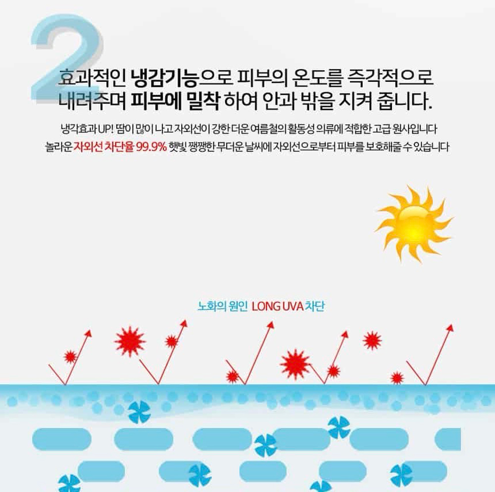 양손등커버 UV차단 아쿠아 쿨토시(남녀공용)
