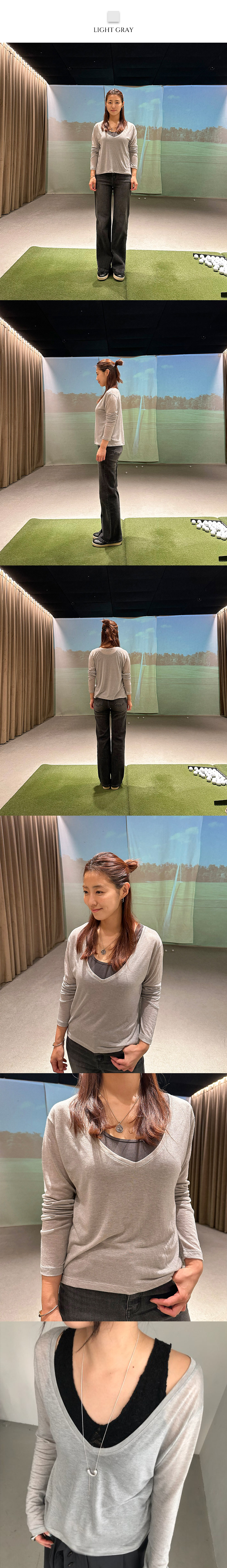 텐셀 딥브이 레이어드 탑(3color)