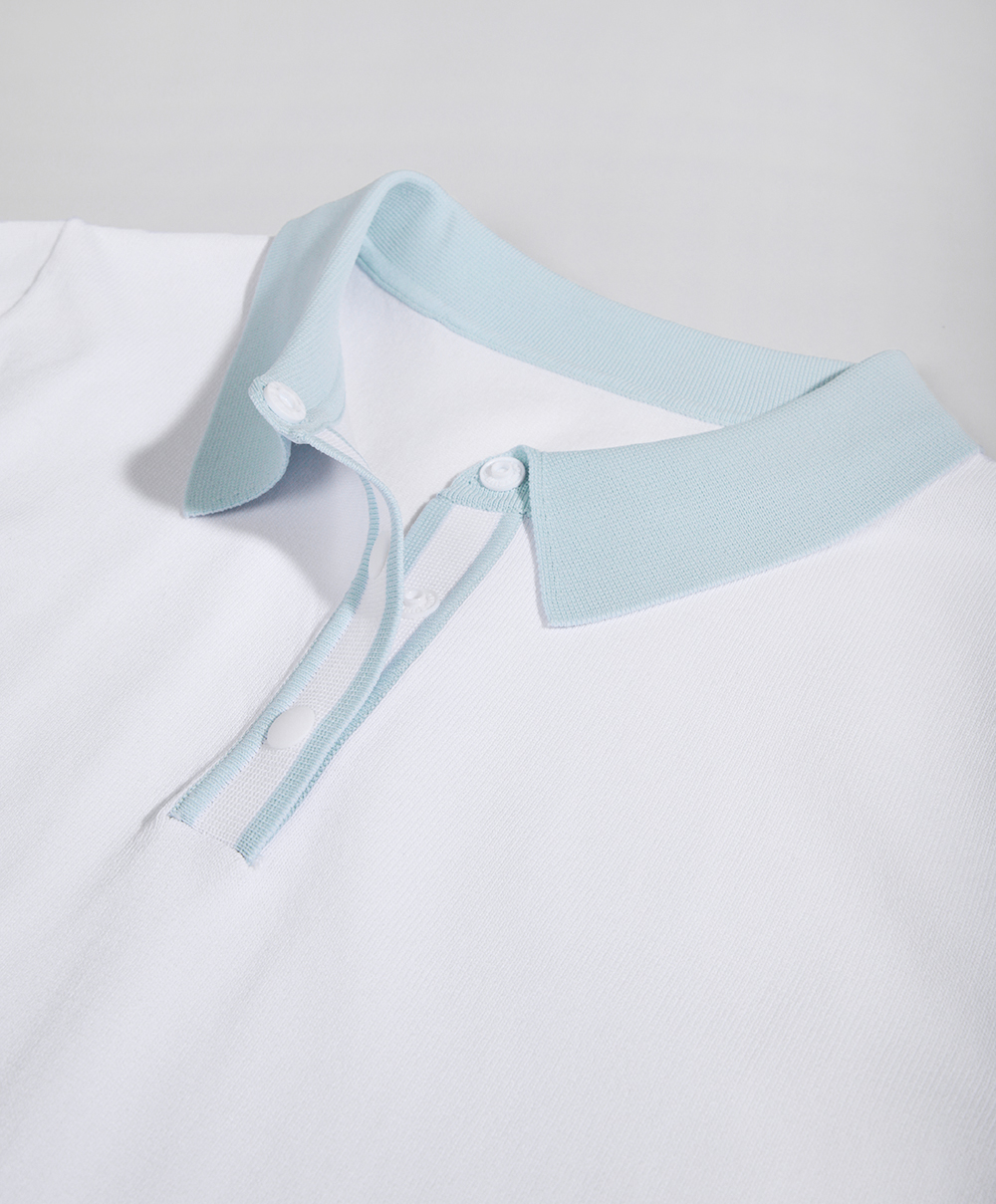냉감 카라 반팔 니트(2color)