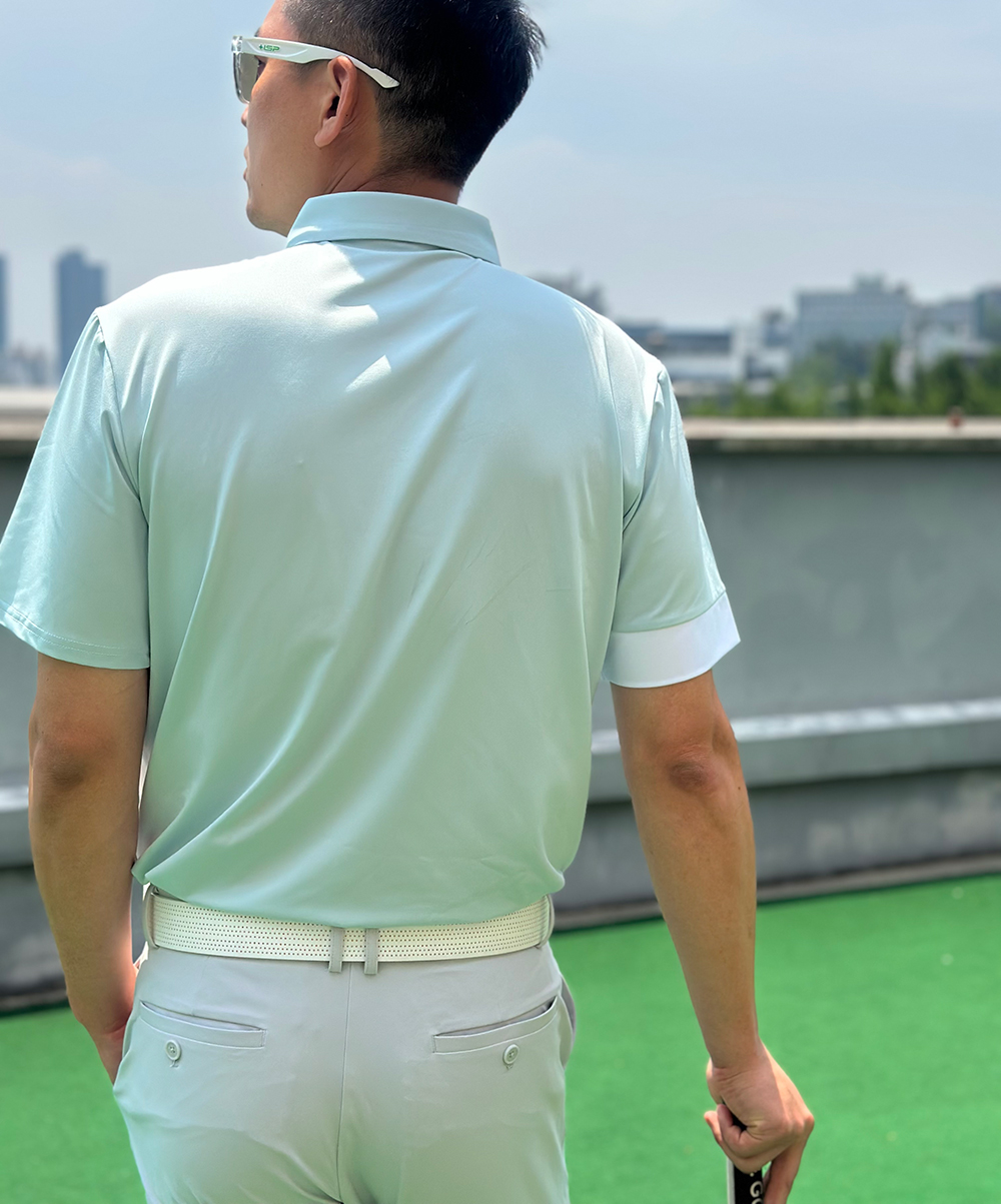 [MENS]소매 배색 쿨링 카라T(3color)