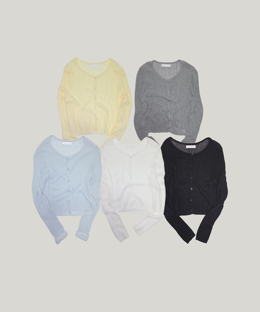 여리핏 골지 가디건(5color)