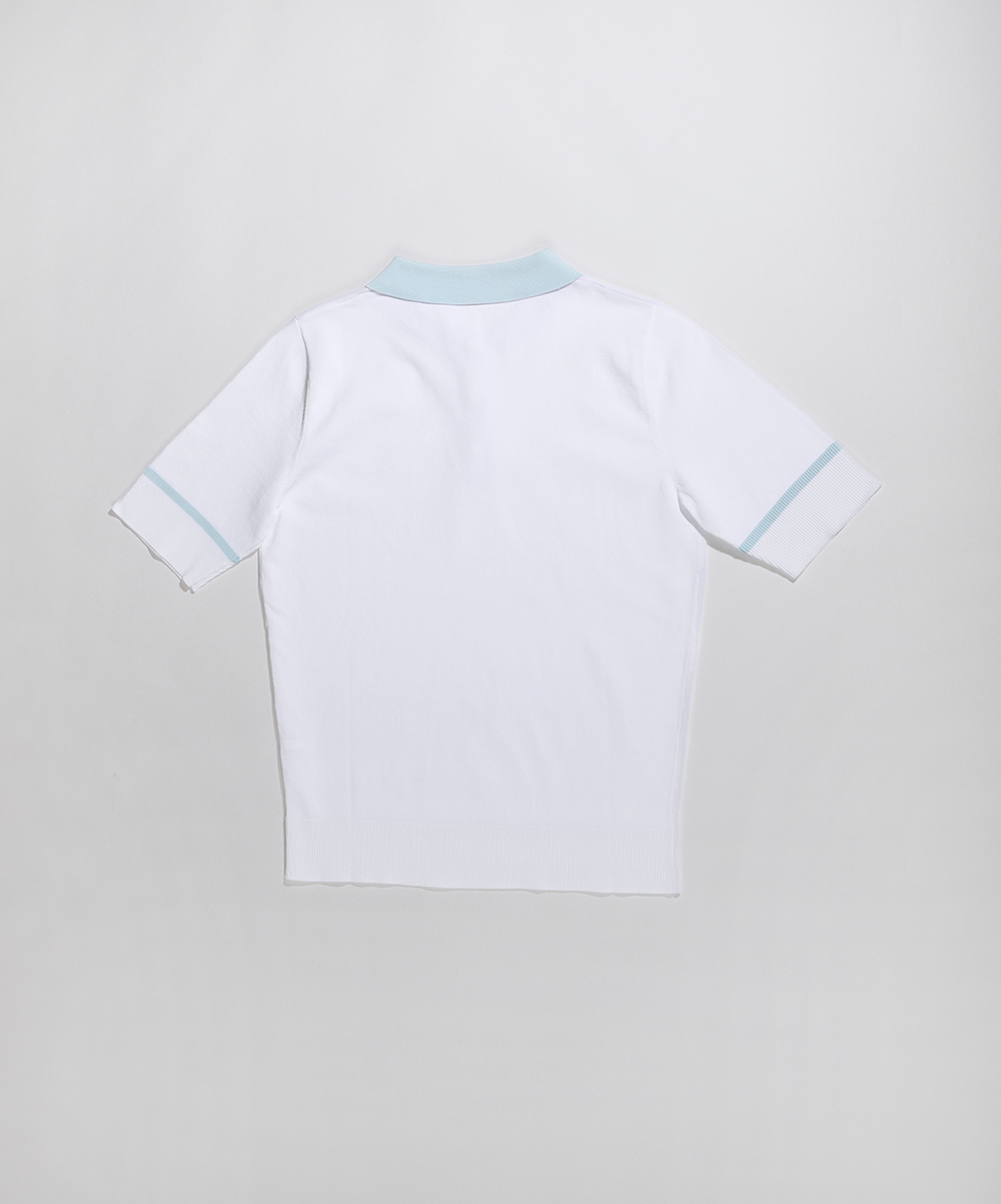 냉감 카라 반팔 니트(2color)