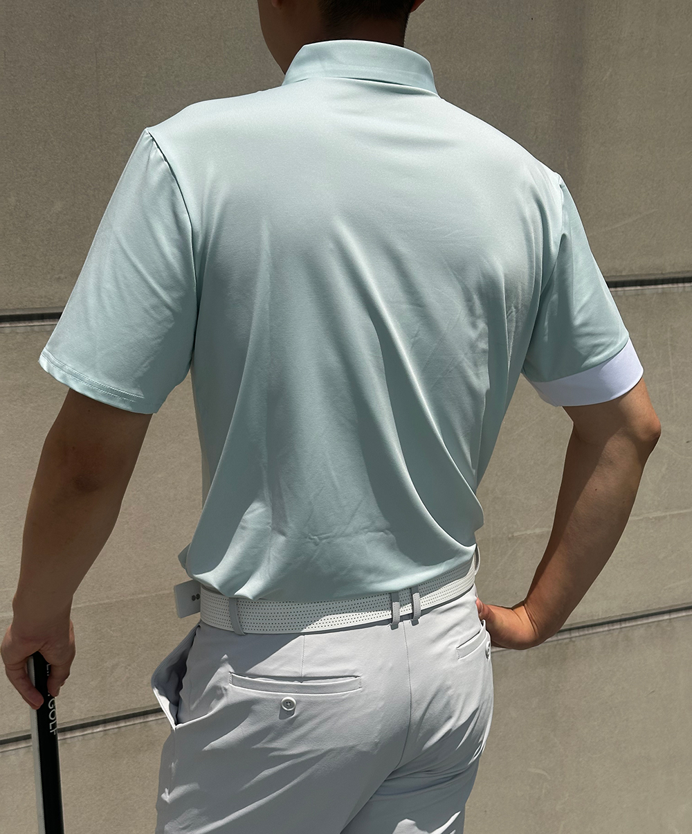 [MENS]소매 배색 쿨링 카라T(3color)