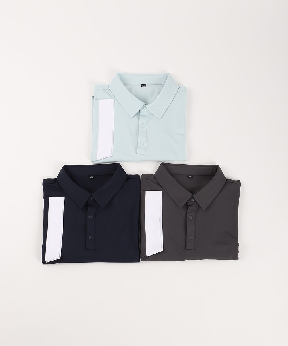[MENS]소매 배색 쿨링 카라T(3color)