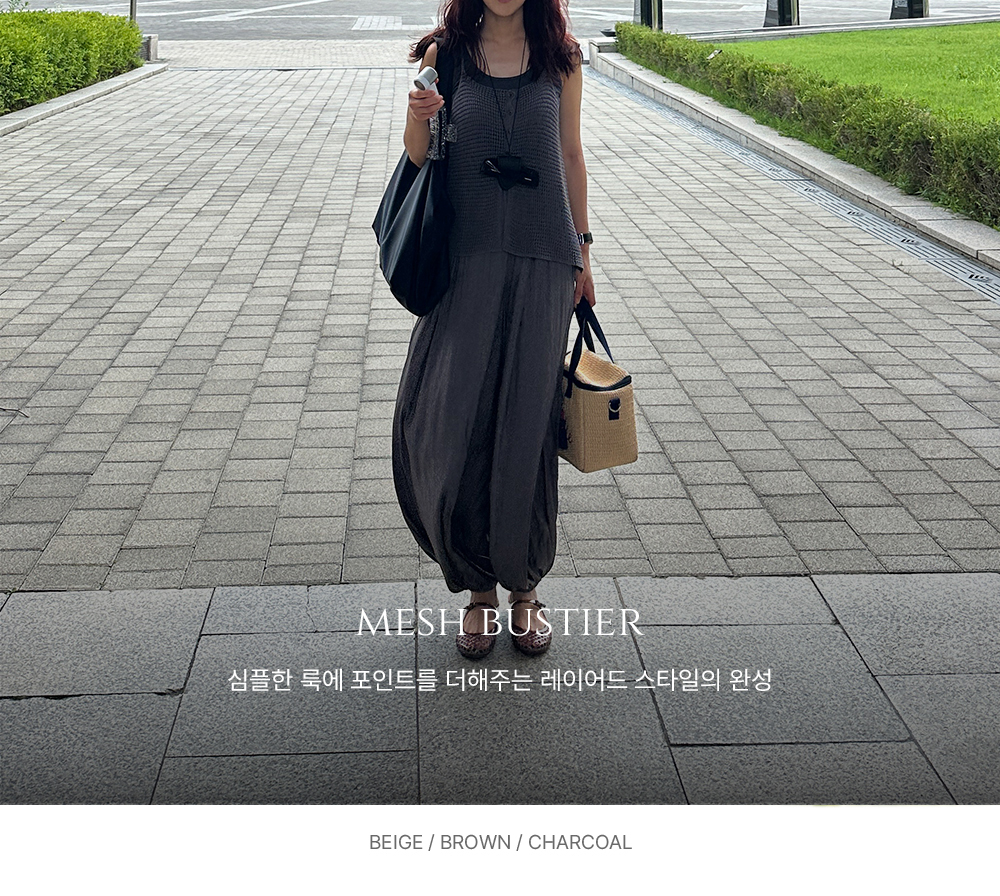 네트 뷔스티에(3color)