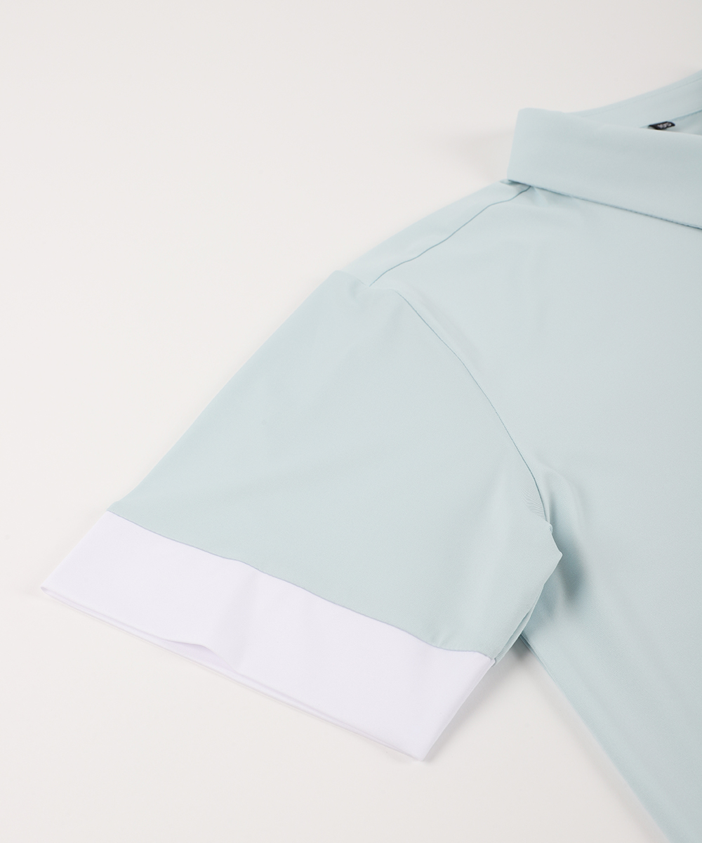 [MENS]소매 배색 쿨링 카라T(3color)