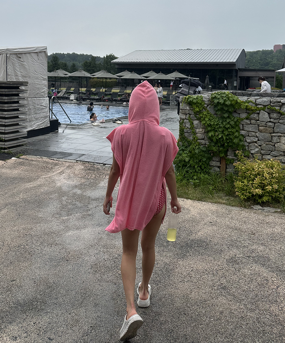 비치 후드 가운(4color)