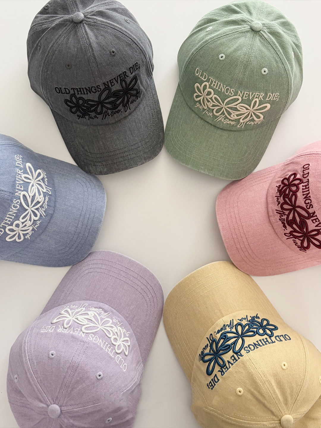 피그먼트 엠보 꽃캡(6color)