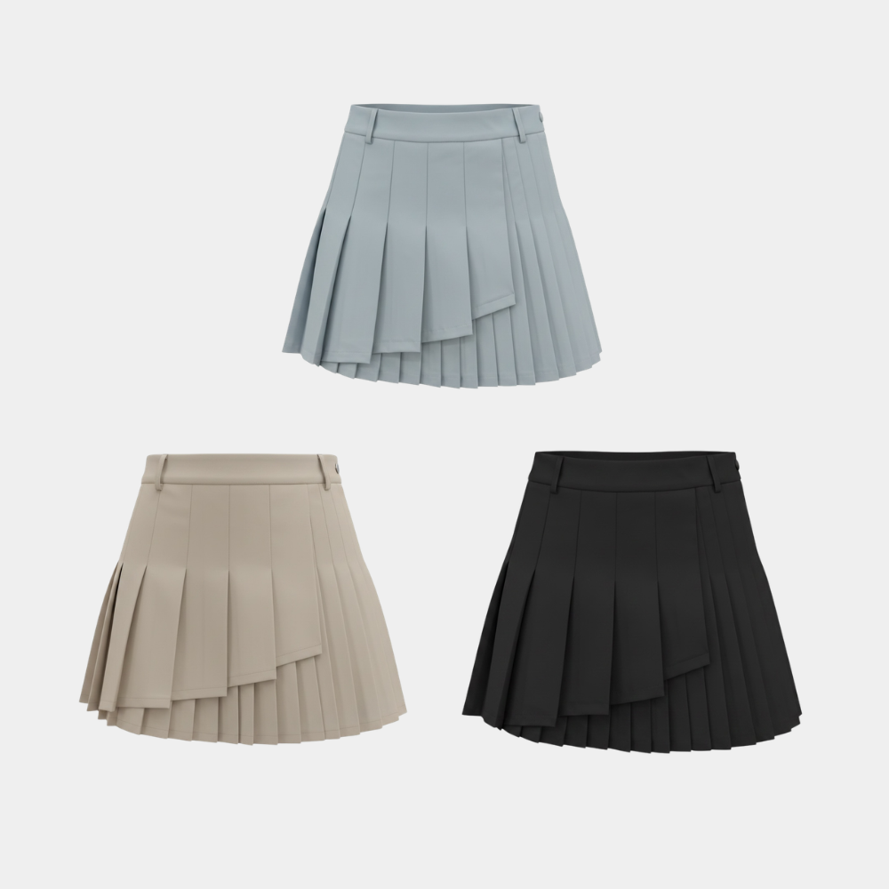 더블레이어 플리츠 큐롯(3color)