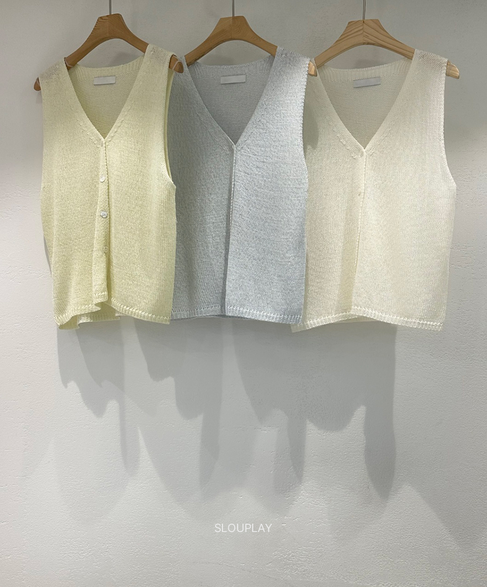 헤이즈 니트 조끼(3color)