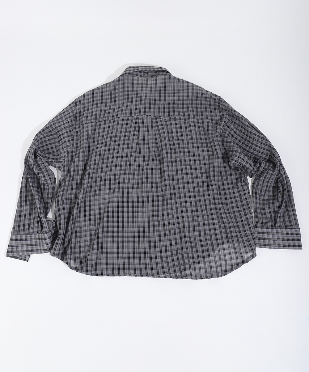 크링클 체크 셔츠(3color)