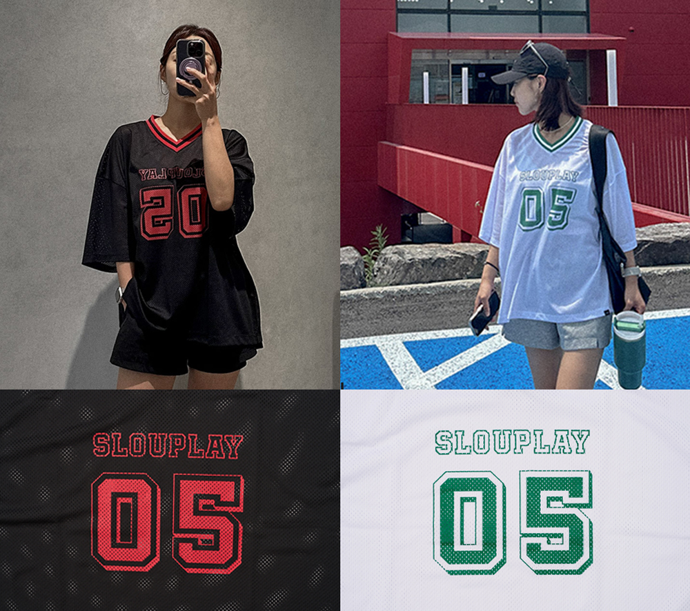 SLPL NO.5 메쉬 저지T(블랙)
