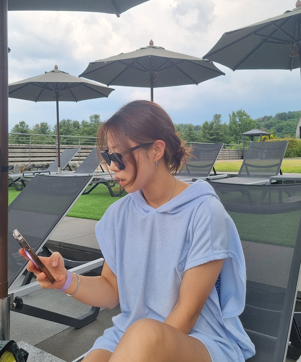 비치 후드 가운(4color)
