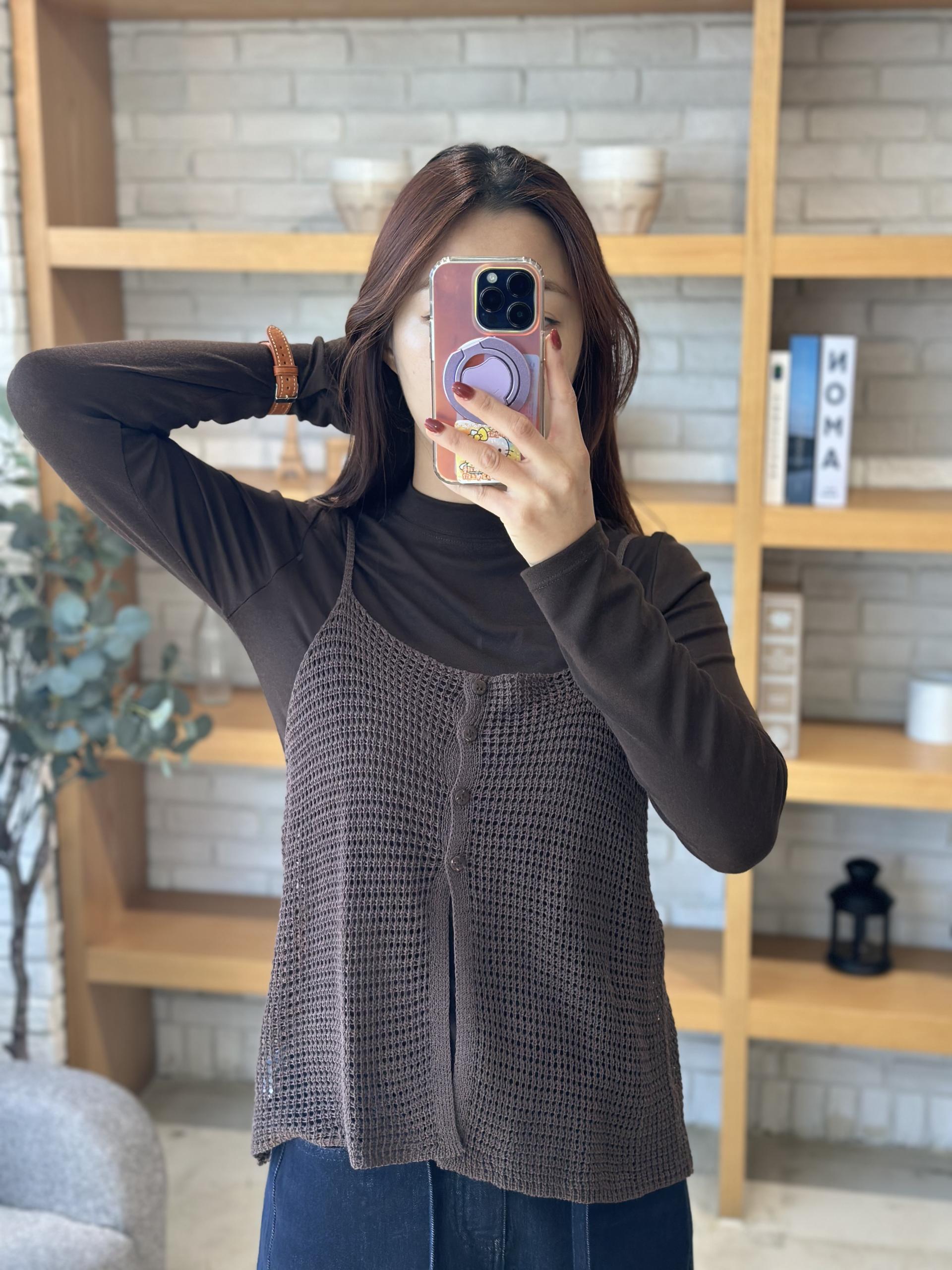텐션 레이온 하프넥T(6color)