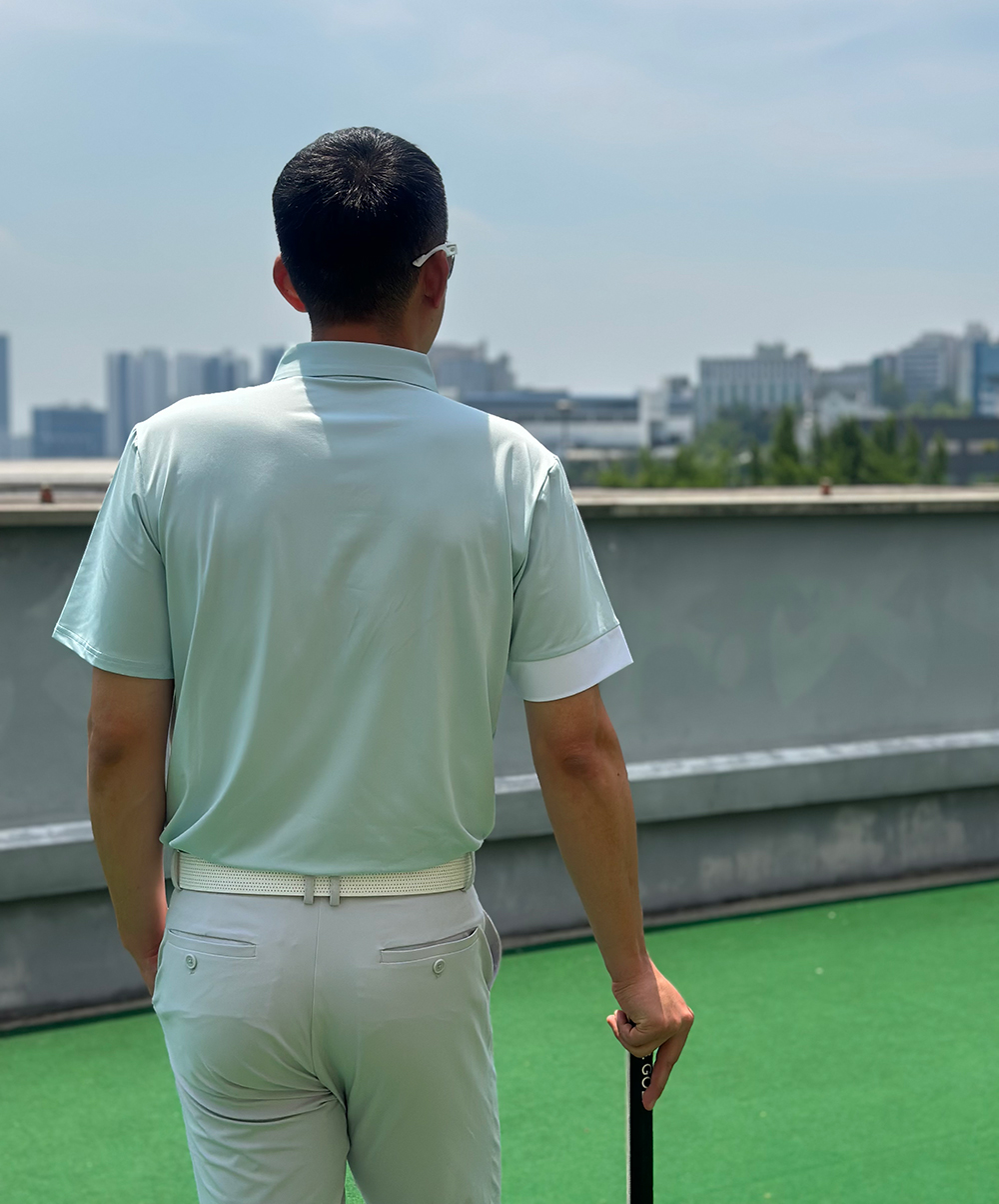 [MENS]소매 배색 쿨링 카라T(3color)