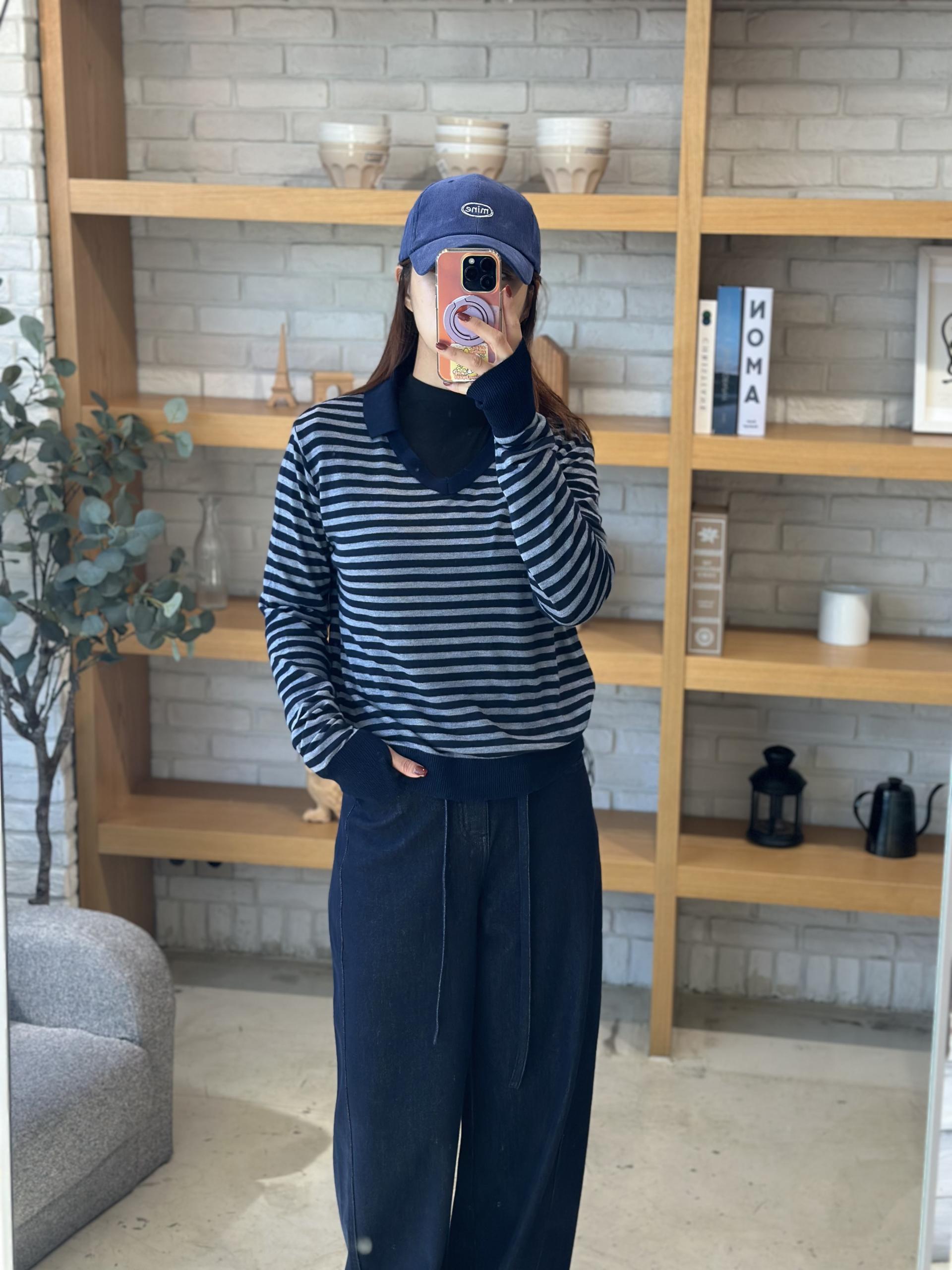 텐션 레이온 하프넥T(6color)