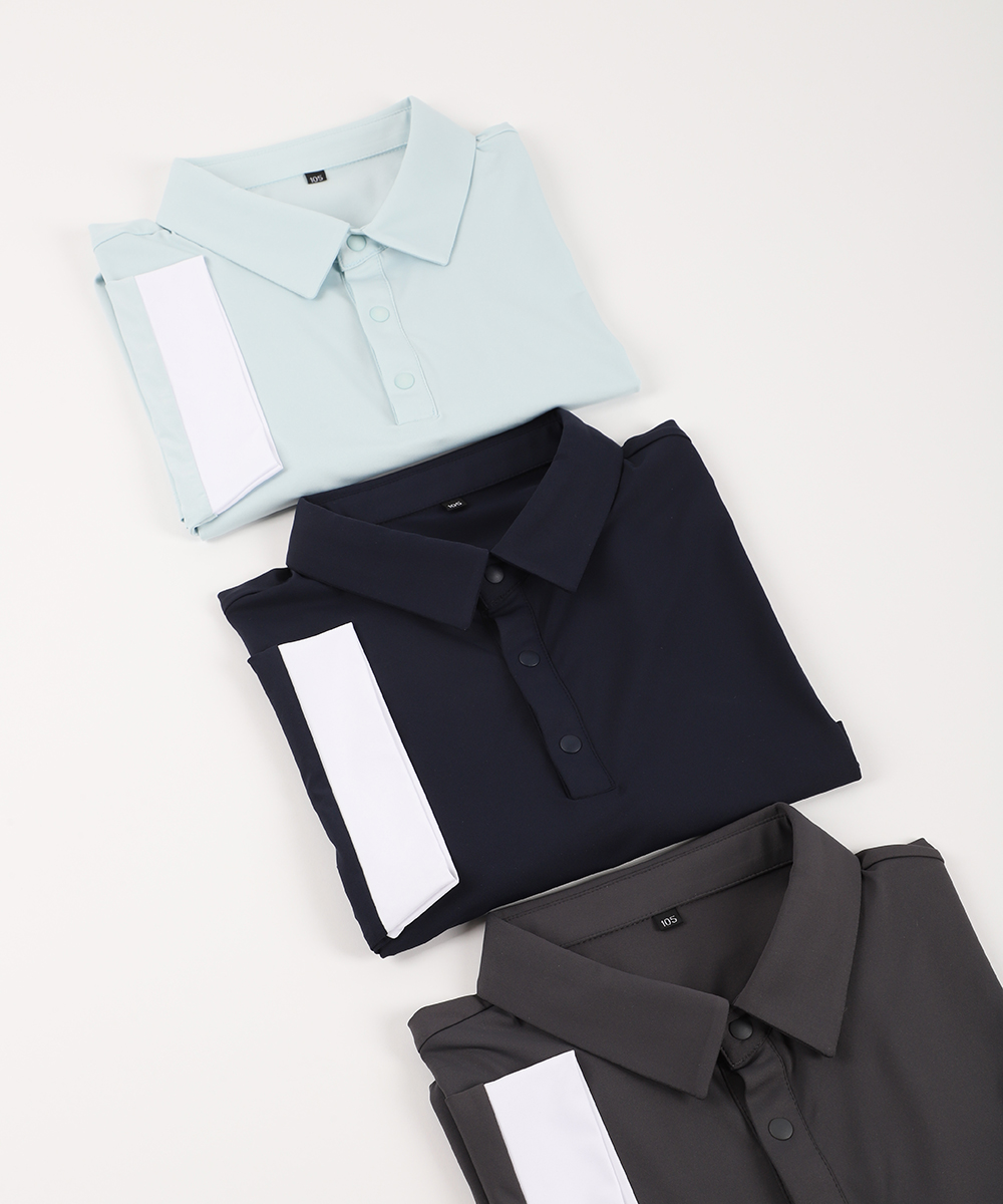 [MENS]소매 배색 쿨링 카라T(3color)