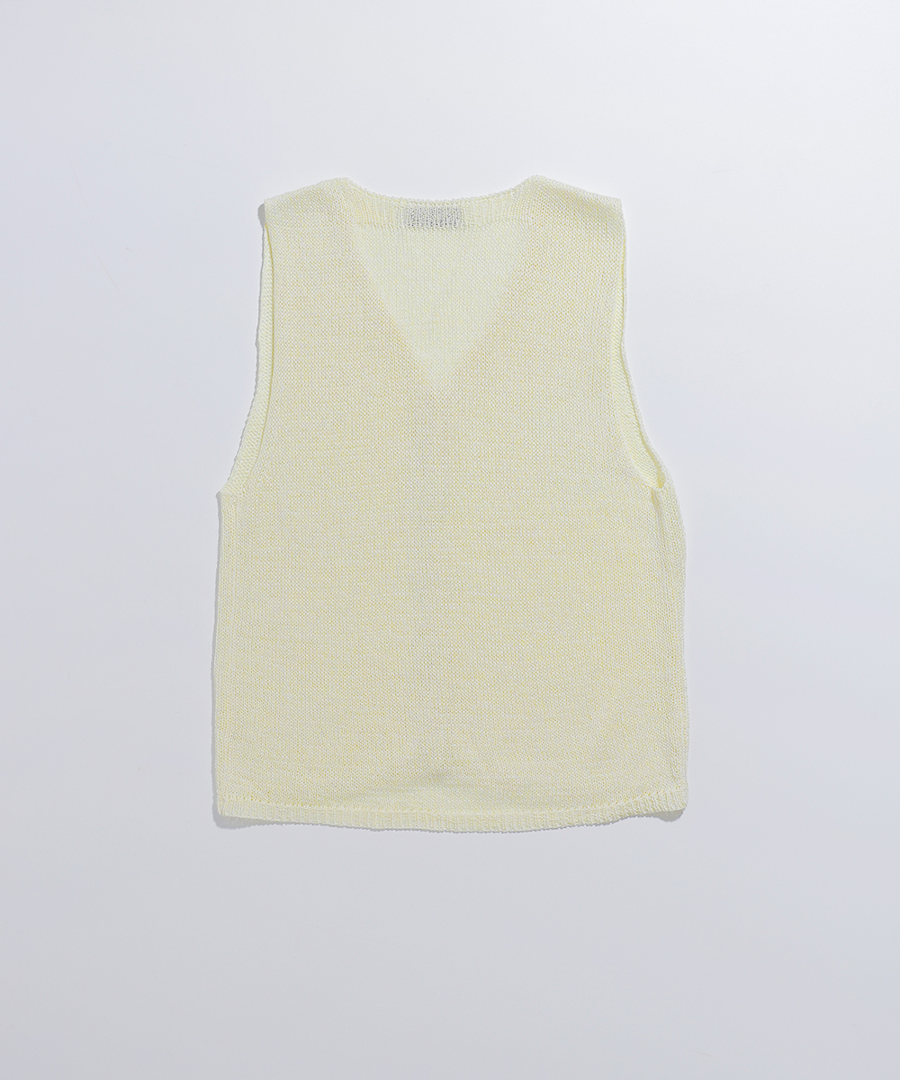 브이넥 여름 니트 조끼(3color)